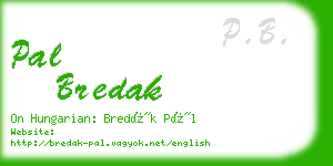pal bredak business card